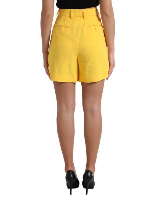 Dolce & Gabbana Elegant High Waist Bermuda Shorts in Sunny Yellow - Image 3