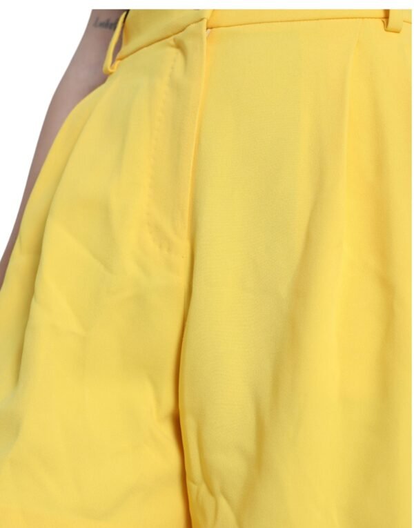 Dolce & Gabbana Elegant High Waist Bermuda Shorts in Sunny Yellow - Image 4