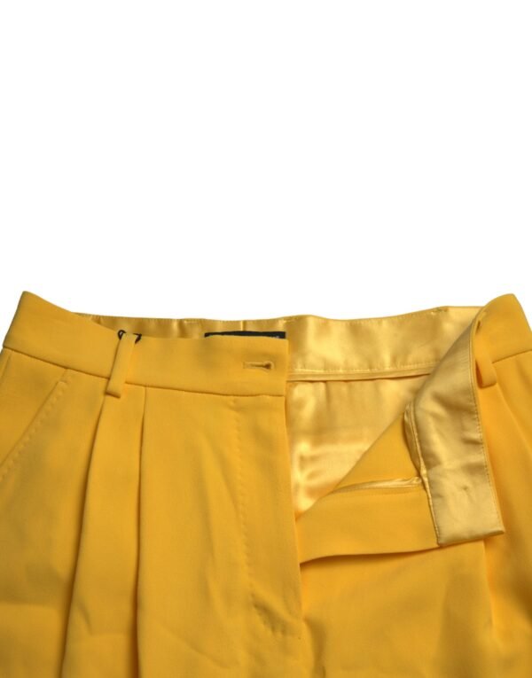 Dolce & Gabbana Elegant High Waist Bermuda Shorts in Sunny Yellow - Image 5