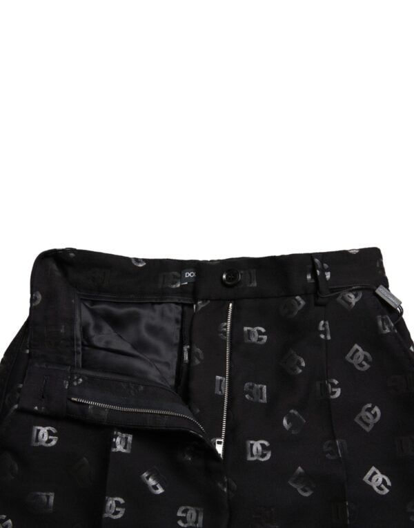 Dolce & Gabbana Chic High Waist Straight Pants with Logo Print - Image 5