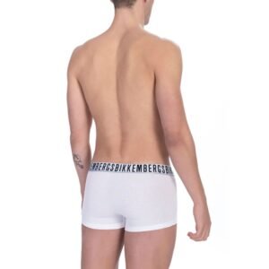 Bikkembergs White Cotton Men’s Underwear Trunk Pack