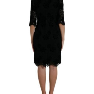 Dolce & Gabbana Elegant Floral Lace Sheath Dress