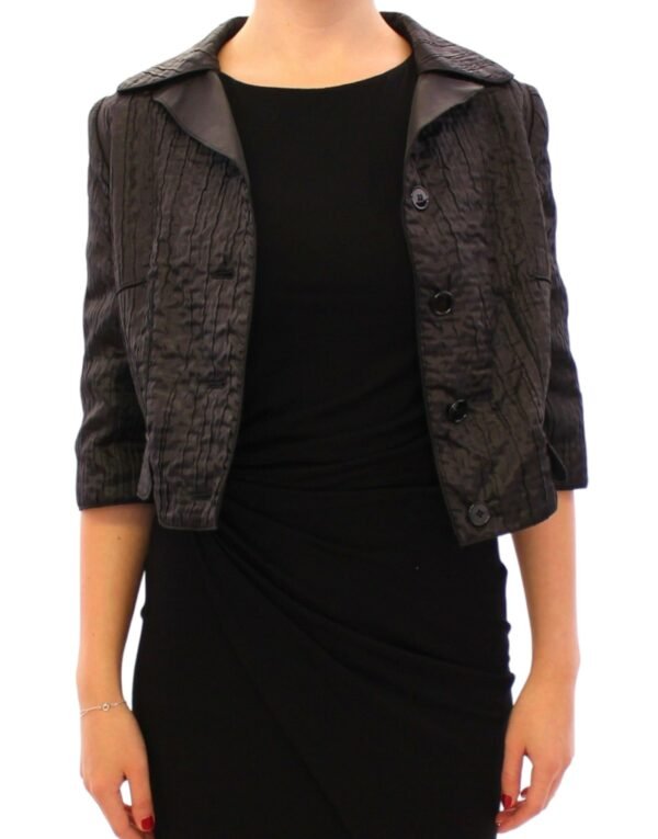 Dolce & Gabbana Elegant Black Bolero Shrug Jacket - Image 4