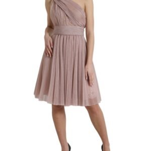 Dolce & Gabbana Elegant Asymmetrical Pink Tulle Dress