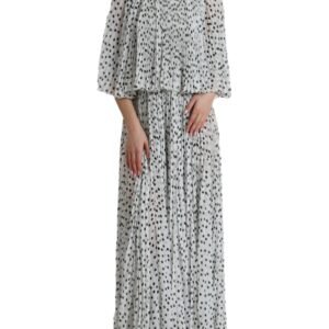 Dolce & Gabbana Elegant Polka Dots Maxi Dress