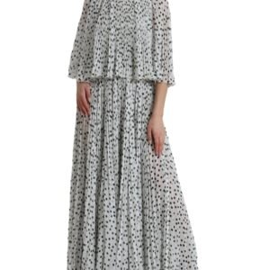 Dolce & Gabbana Elegant Polka Dots Maxi Dress