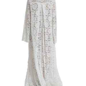 Dolce & Gabbana Elegant White Shift Dress with Crystal Embellishment