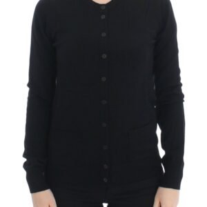 Dolce & Gabbana Elegant Black Wool Cardigan Sweater