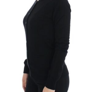 Dolce & Gabbana Elegant Black Wool Cardigan Sweater