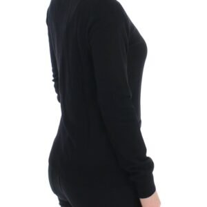 Dolce & Gabbana Elegant Black Wool Cardigan Sweater