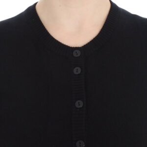 Dolce & Gabbana Elegant Black Wool Cardigan Sweater