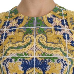 Dolce & Gabbana Majolica Embroidered Sleeveless Elegance