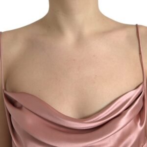 Dolce & Gabbana Elegant Long Silk Gown in Pink