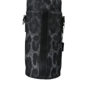 Dolce & Gabbana Chic Leopard Print Round Bottle Cage