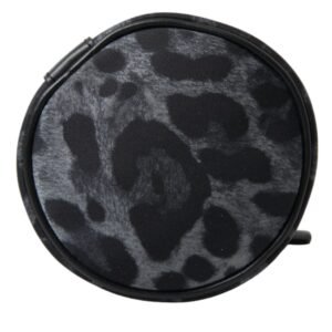 Dolce & Gabbana Chic Leopard Print Round Bottle Cage