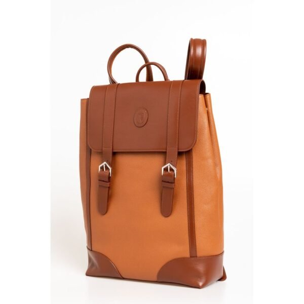 Trussardi Brown Leather Men Backpack - Image 2