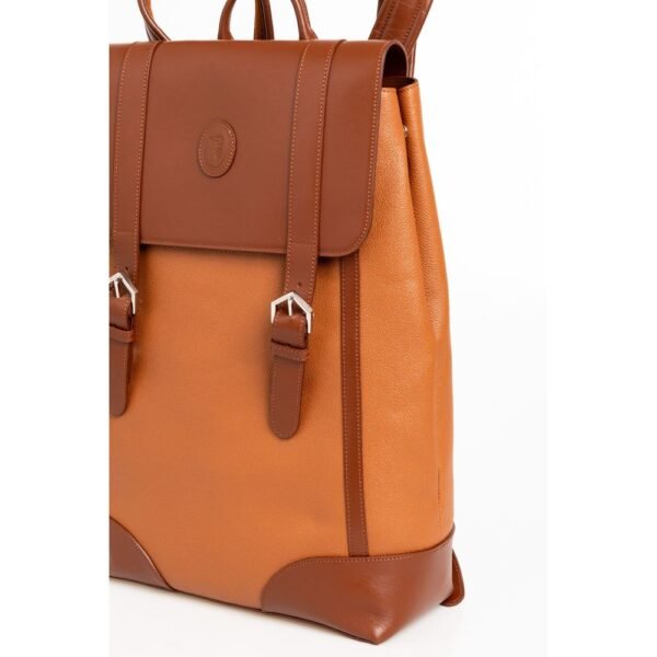 Trussardi Brown Leather Men Backpack - Image 3