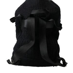 Dolce & Gabbana Elegant Tricot Wool-Blend Backpack in Black