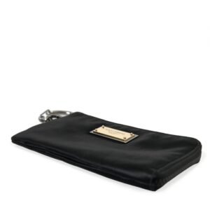 Dolce & Gabbana Sleek Designer Nylon-Leather Pouch in Black