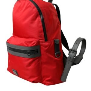 Dolce & Gabbana Elegant Red Nylon-Leather Backpack