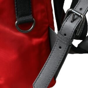 Dolce & Gabbana Elegant Red Nylon-Leather Backpack