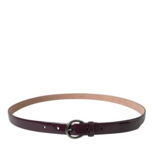 Dolce & Gabbana Elegant Maroon Leather Waist Belt