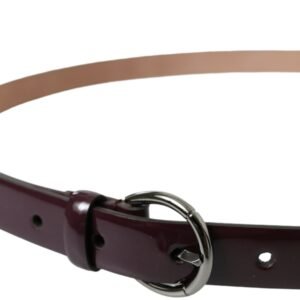 Dolce & Gabbana Elegant Maroon Leather Waist Belt