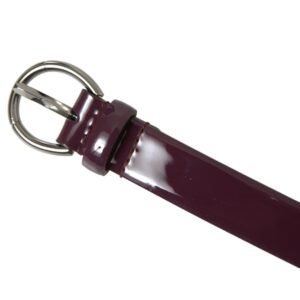 Dolce & Gabbana Elegant Maroon Leather Waist Belt