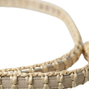 Dolce & Gabbana Elegant Beige Leather Waist Belt