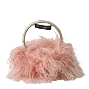 Dolce & Gabbana Elegant Pink Fur Earmuffs – Winter Chic Accessory