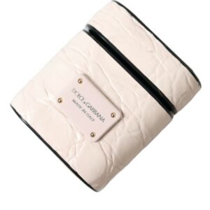 Dolce & Gabbana Elegant Light Pink Leather Airpod Case