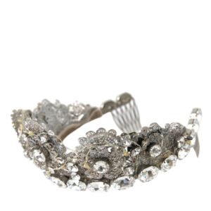 Dolce & Gabbana Silver Brass STRASS Crystal Crown Tiara LED Diadem