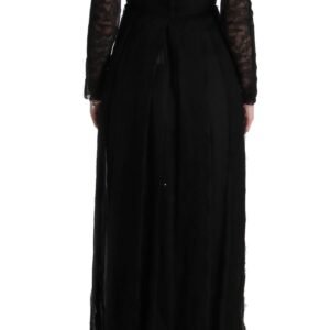 Dolce & Gabbana Elegant Black Sheath Long Sleeve Dress