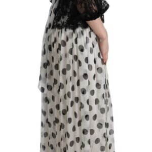 Dolce & Gabbana Elegant Polka Dotted Full Length Gown