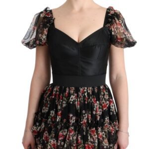 Dolce & Gabbana Elegant Floral Shift Dress in Multicolor Silk Blend