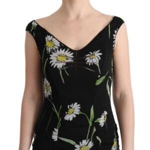 Dolce & Gabbana Sunflower Print Full Length Sheath Dress