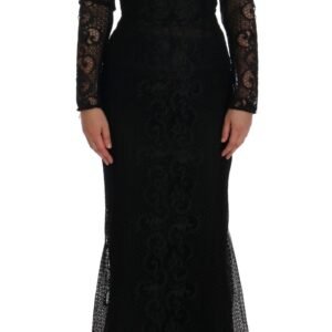 Dolce & Gabbana Elegant Full Length Black Sheath Maxi Dress