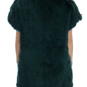 Dolce & Gabbana Exquisite Green Alpaca Fur Long Vest