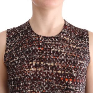 Dolce & Gabbana Sleeveless Multicolor Knit Wool Top