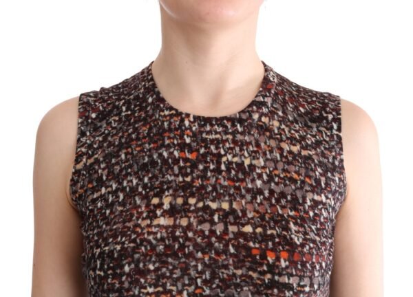 Dolce & Gabbana Sleeveless Multicolor Knit Wool Top - Image 4