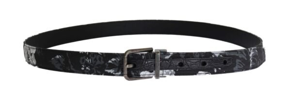 Dolce & Gabbana Elegant Floral Patterned Men's Luxury Belt - Image 3