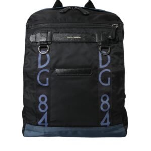 Dolce & Gabbana Black Nylon DG Logo School Backpack Men Bag