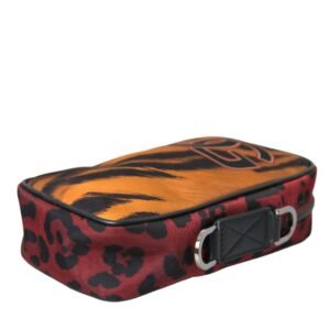 Dolce & Gabbana Multicolor Tiger Print Nylon Logo Cross Body Bag