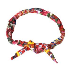 Dolce & Gabbana Multicolor Carretto Print Waist Belt