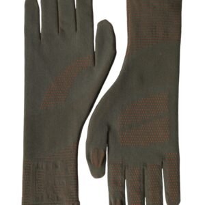 Dolce & Gabbana Brown Cotton Stretch Wrist Length Gloves