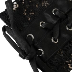 Dolce & Gabbana Black Taormina Lace Elbow Length Gloves