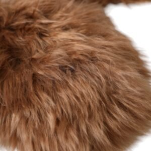 Dolce & Gabbana Brown Cashmere Knitted Fur Mid Arm Mitten Gloves