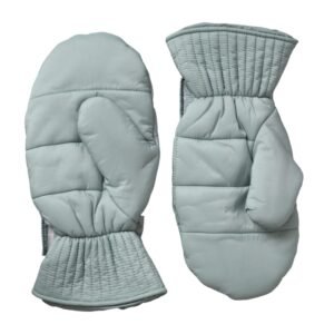 Dolce & Gabbana Green Quilted Nylon Wrist Length Mitten Gloves