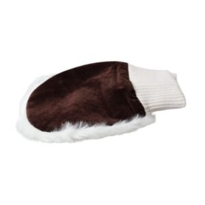 Dolce & Gabbana White Acrylic Knitted Fur Wrist Mitten Gloves