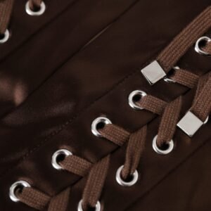 Dolce & Gabbana Brown Acetate Lace Up Fingerless Gloves